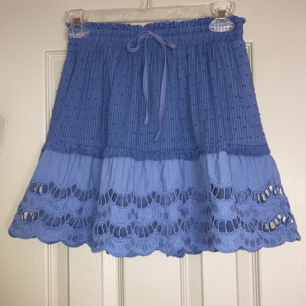 Shabby Chic Blue Skirt - SM